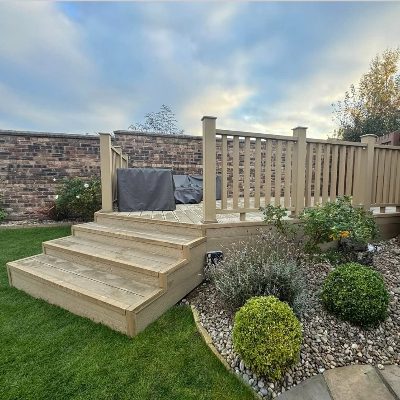 Garden decking project in Edinburgh